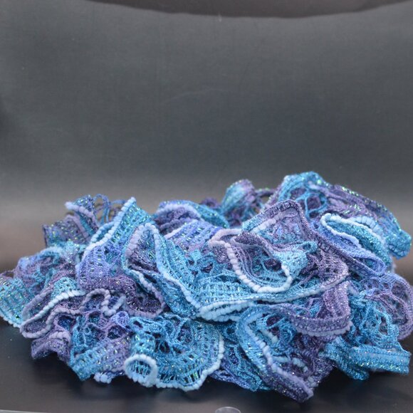 Homemade Blues Ruffle Scarf - Picture 1 of 2